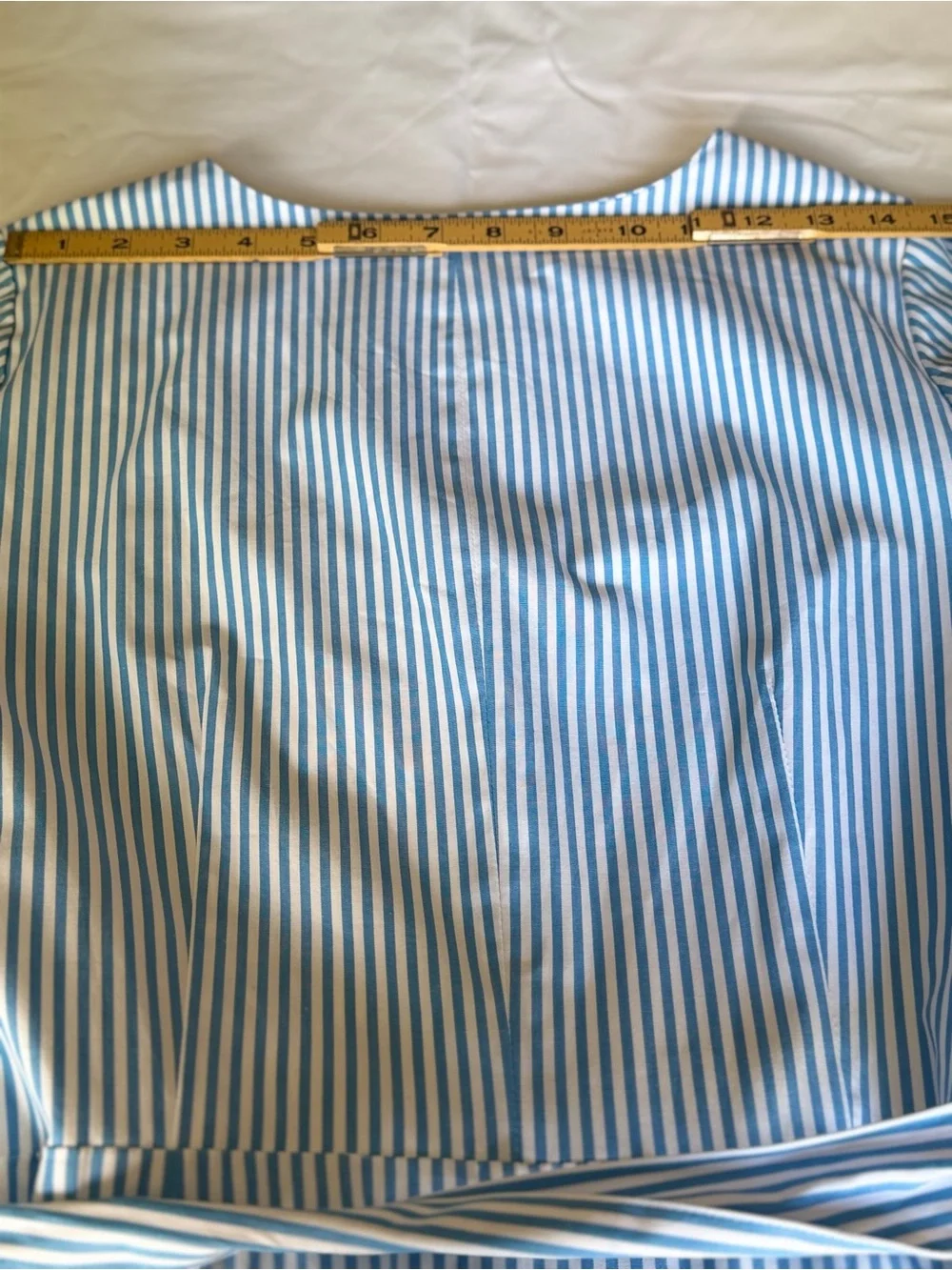 J Crew Blue/White Stripped Wrap Dress Cotton Poplin Size 2